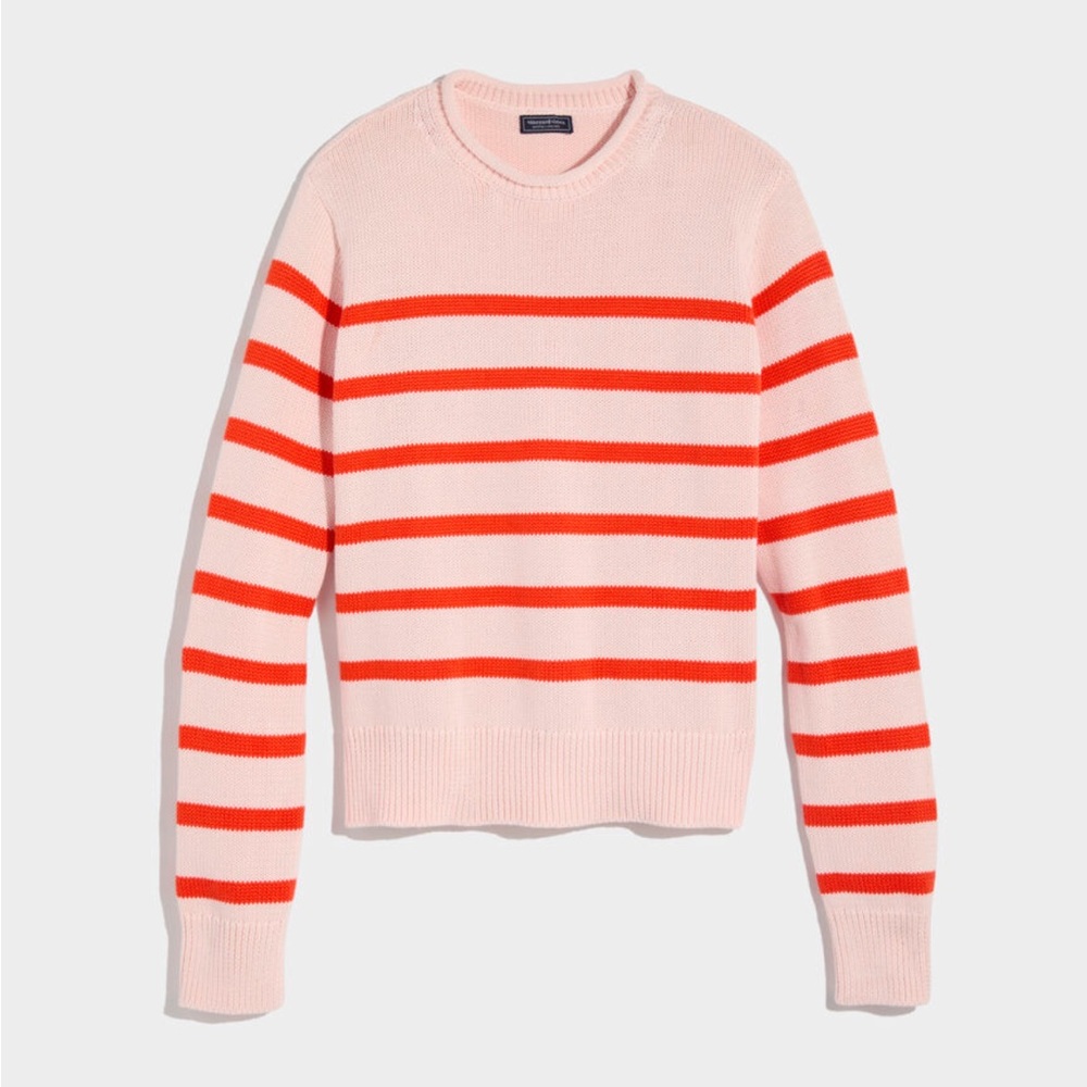 100% cotton Striped Pink and Orange Women's Sweater